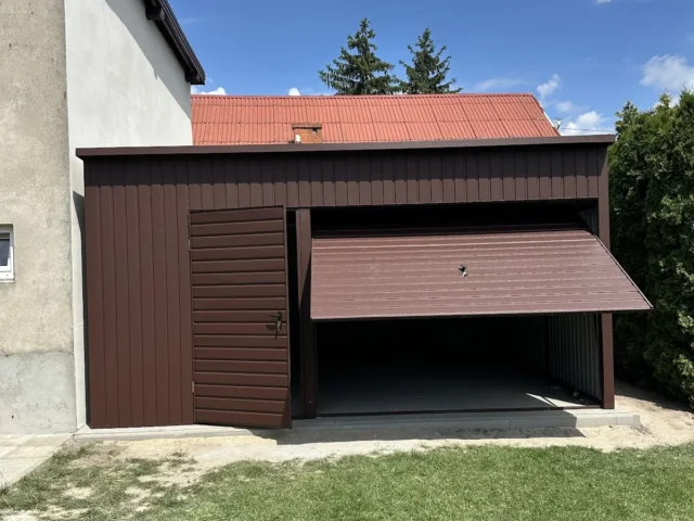 Garaż blaszany 5×5 m, woj. śląskie — ujęcie 1