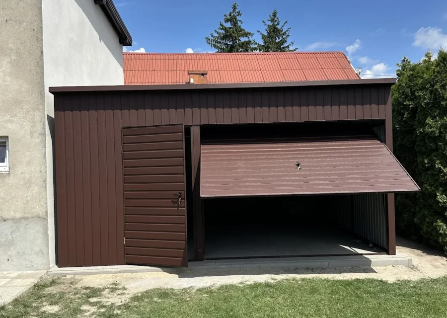 Garaż blaszany 5×5 m, woj. śląskie — ujęcie 1