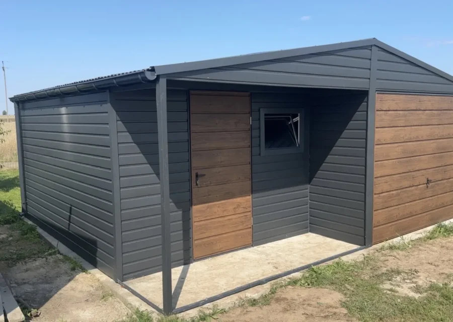 Garaż blaszany 6×5 m, woj. opolskie — ujęcie 1