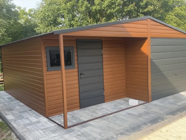 Garaż blaszany 6×6 m, woj. mazowieckie — ujęcie 1