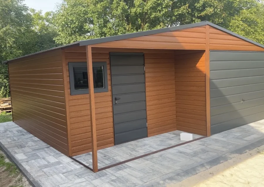 Garaż blaszany 6×6 m, woj. mazowieckie — ujęcie 1