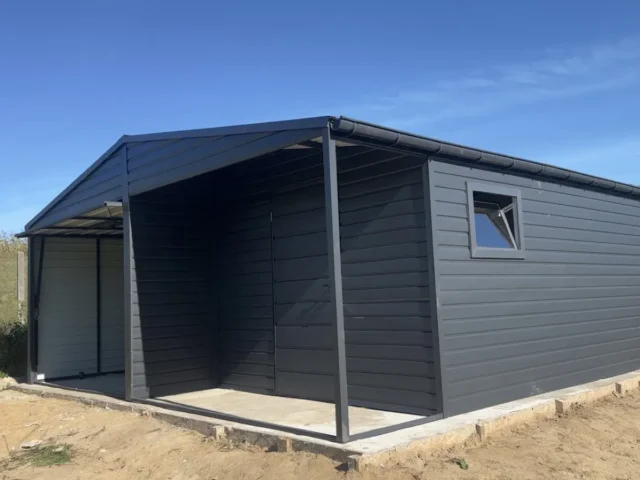 Garaż blaszany 6×6 m, woj. śląskie — ujęcie 1