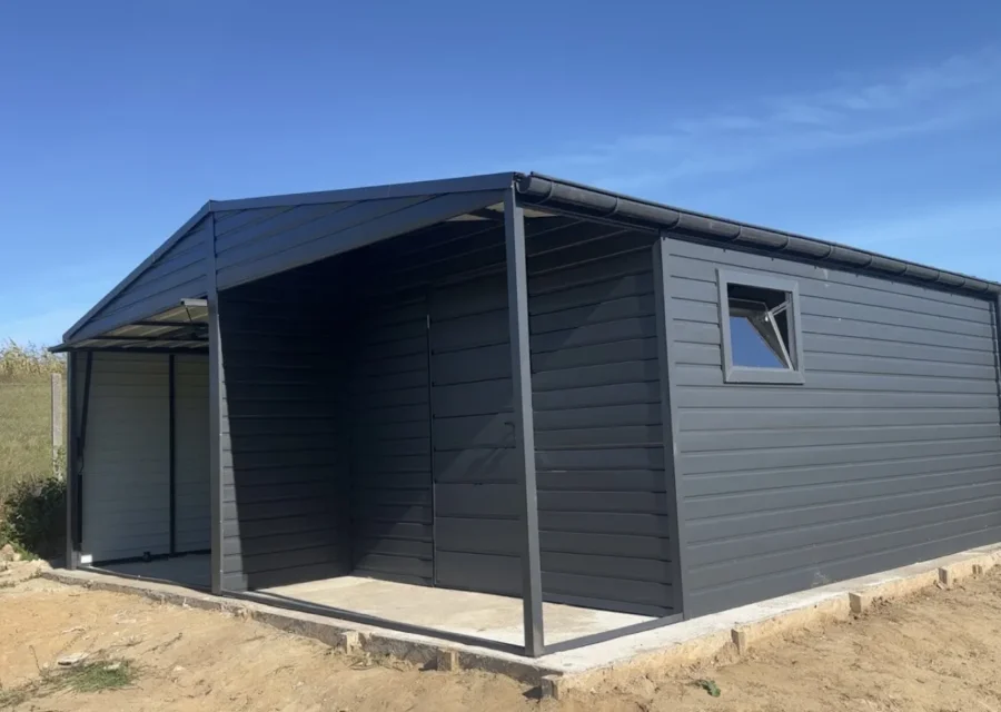Garaż blaszany 6×6 m, woj. śląskie — ujęcie 1
