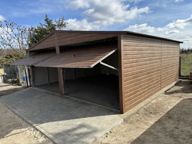 Garaż blaszany 6×6 m, woj. opolskie — ujęcie 1