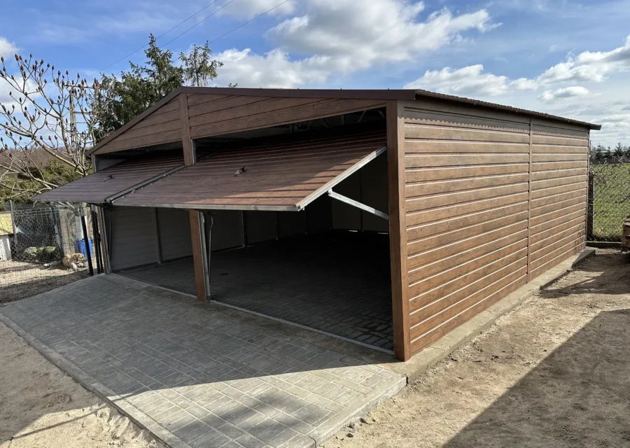 Garaż blaszany 6×6 m, woj. opolskie — ujęcie 1