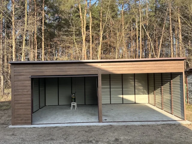 Garaż blaszany 7,5×5 m, woj. mazowieckie — ujęcie 2