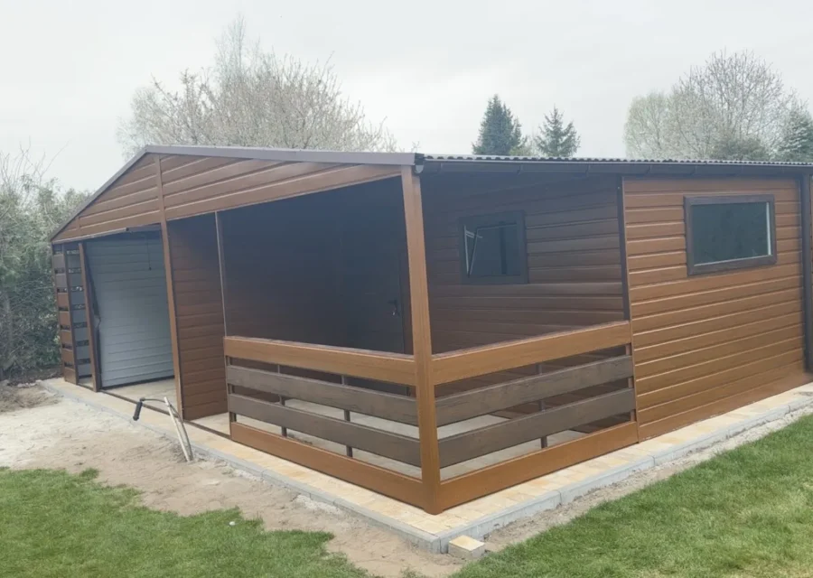 Garaż blaszany 8,5×5 m, woj. mazowieckie — ujęcie 1