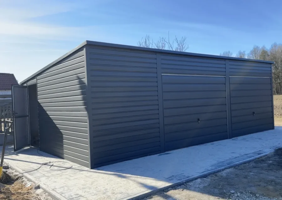 Garaż blaszany 8×5 m, woj. śląskie — ujęcie 1