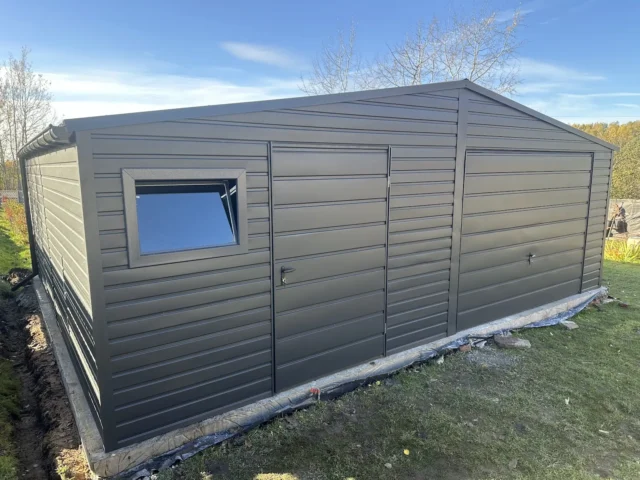 Garaż blaszany 8×6 m, woj. opolskie — ujęcie 1