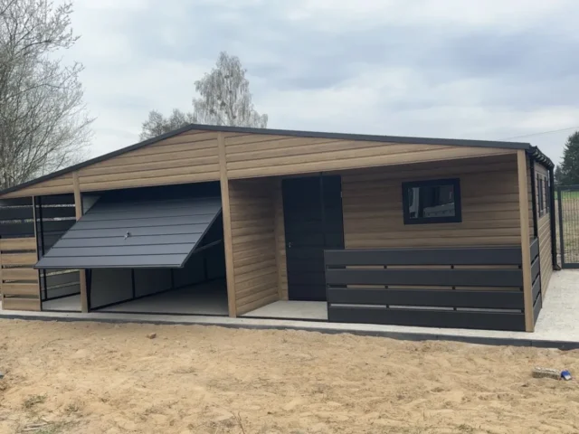 Garaż blaszany 9×5,5 m, woj. warmińsko-mazurskie — ujęcie 2