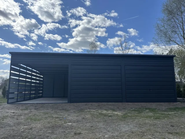 Garaż blaszany 9×5,8 m, woj. opolskie — ujęcie 2