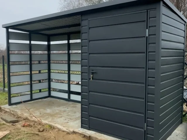 Wiata śmietnikowa 4×2 m, woj. opolskie — ujęcie 2