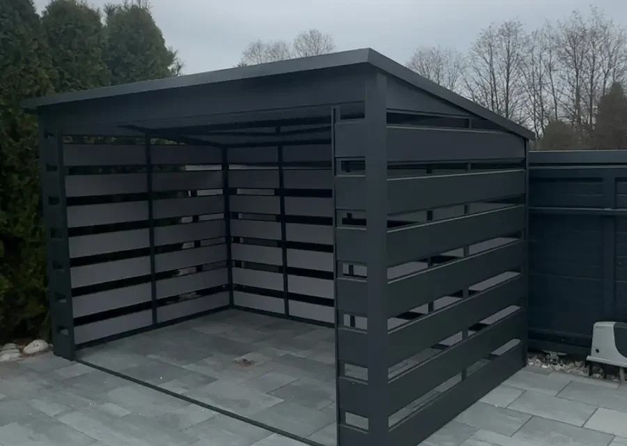 Wiata śmietnikowa 4×2,5 m, woj. wielkopolskie — ujęcie 1